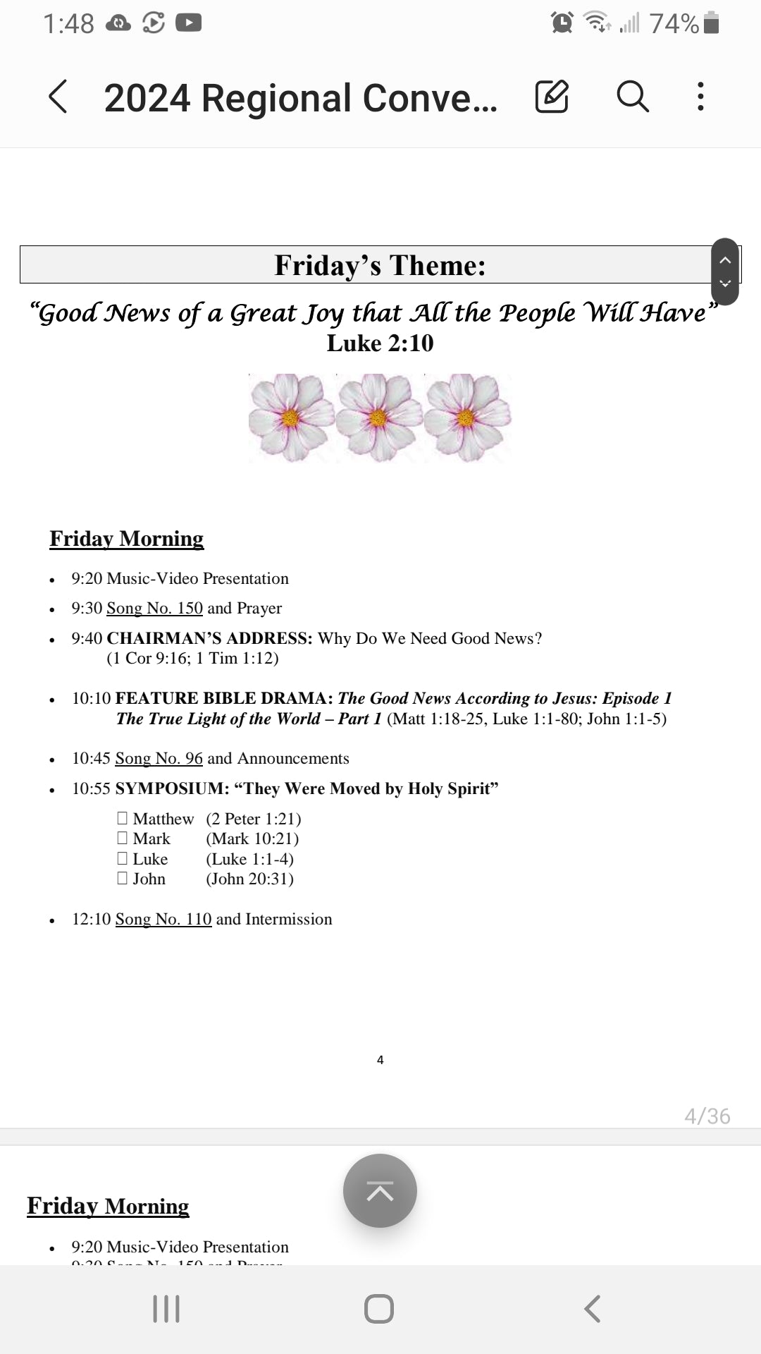 FREE PRINTABLE 2024 Regional Convention of Jehovah's Witnesses NOTETAKER