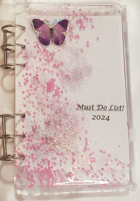 Luxury Resin 2024 'MUST DO TODAY' Notebook smaller, A6 size (4.1 x 5.8 inches)