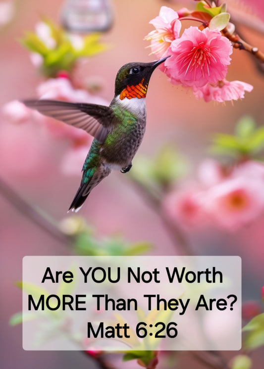 FREE JW PRINTABLE:  Are You Not Worth More Than They Are? Matt 6
