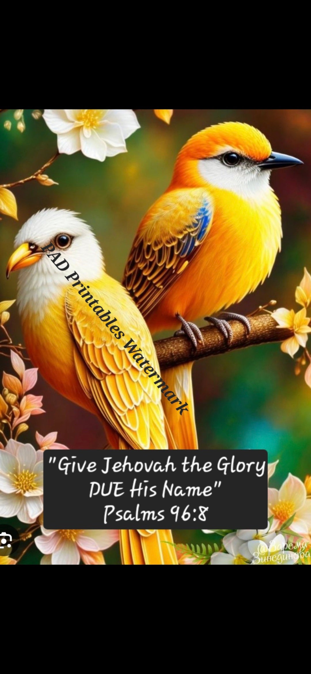 FREE PRINTABLE 2025 Year's Text: "Give Jehovah the Glory Due His Name" Psalms 96:8...Download & Print