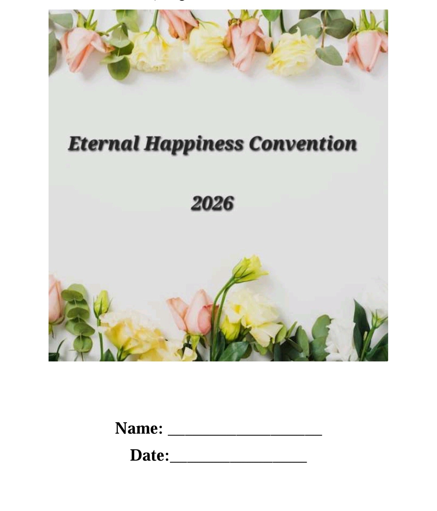 FREE 2026 ETERNAL HAPPINESS NOTETAKER FOR THE REGIONAL CONVENTION PRINTABLE