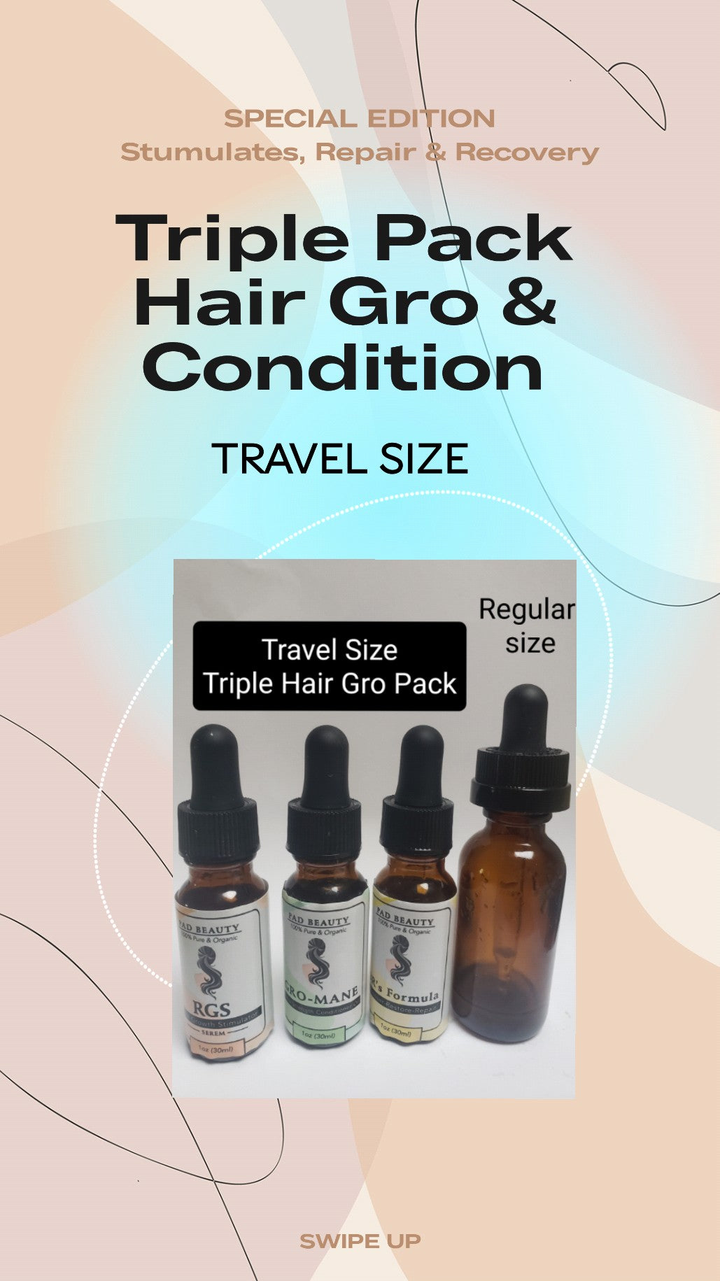 TRAVEL SIZE Triple Hair Gro Pack